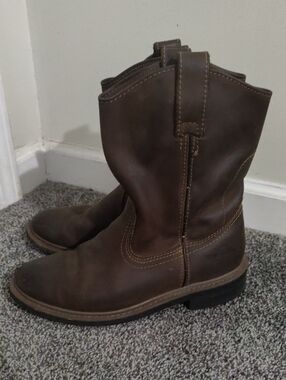 Trail Guide Wellington Leather Boots Men's 8.5 M Dark Brown